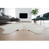 All Natural Hides and Sheepskins White Natural Cowhide Rug
