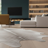 All Natural Hides and Sheepskins Silver Grey Natural Cowhide Rug