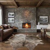 All Natural Hides and Sheepskins Cafe Natural Cowhide Rug