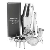 Gimlet Lane 10 Piece Silver Professional Home Bar Kit