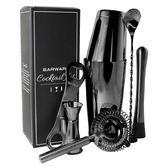 Gimlet Lane 7 Piece Black Stainless Steel Cocktail Kit
