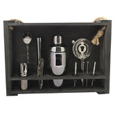 Gimlet Lane 11 Piece Cocktail Maker with Black Hanging Stand Set