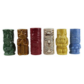 Gimlet Lane 6 Piece Tiki 500ml Ceramic Cocktail Mug Set
