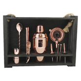 Gimlet Lane 11 Piece Cocktail Maker with Black Hanging Stand Set