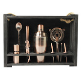Gimlet Lane 11 Piece Cocktail Maker with Black Hanging Stand Set