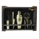 Gimlet Lane 11 Piece Cocktail Maker with Black Hanging Stand Set