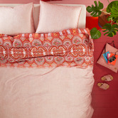 Bedding House Pink Oilily Paisley Cotton Sateen Quilt Cover Set