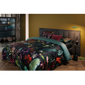 Bedding House Dark Green Dusk to Dawn Cotton Sateen Quilt Cover Set