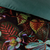 Bedding House Dark Green Dusk to Dawn Cotton Sateen Quilt Cover Set
