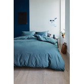 Bedding House Blue &amp; Grey Basic Organic Cotton Quilt Cover Set