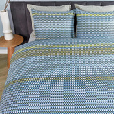 Bedding House Blue Green Rhythm Cotton Sateen Quilt Cover Set