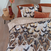 Bedding House Natural Giselle Cotton Sateen Quilt Cover Set