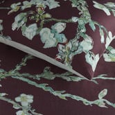 Bedding House Dark Red Blossom Cotton Sateen Quilt Cover Set