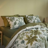 Bedding House Green Lilian Cotton Quilt Cover Set