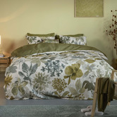 Bedding House Green Lilian Cotton Quilt Cover Set