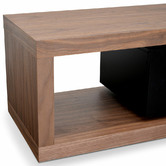 Harper &amp; Hindley Walnut &amp; Black Elomina Extendable TV Unit