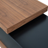 Harper &amp; Hindley Walnut &amp; Black Elomina Extendable TV Unit