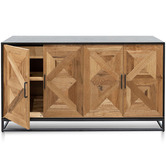 Harper &amp; Hindley Lucius 4 Door Oak Wood Sideboard