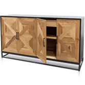 Harper &amp; Hindley Lucius 4 Door Oak Wood Sideboard