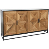 Harper &amp; Hindley Lucius 4 Door Oak Wood Sideboard