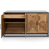 Harper &amp; Hindley Lucius 4 Door Oak Wood Sideboard