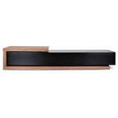 Harper &amp; Hindley Walnut &amp; Black Elomina Extendable TV Unit