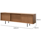 Harper &amp; Hindley Martinez Oak Wood TV Unit