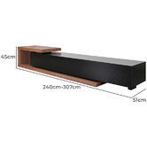 Harper &amp; Hindley Walnut &amp; Black Elomina Extendable TV Unit
