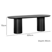 Harper &amp; Hindley Black Storm Dining Table