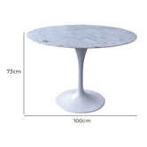 Harper &amp; Hindley Eloise Italian Carrara Marble Dining Table