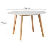 Harper &amp; Hindley Lennon Italian Carrara Marble Dining Table