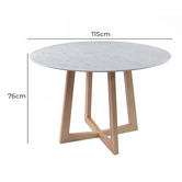Harper &amp; Hindley Amaris Italian Carrara Marble Dining Table