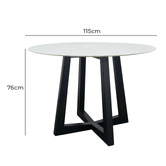 Harper &amp; Hindley Amaris Italian Carrara Marble Dining Table