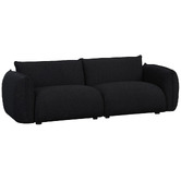 Harper &amp; Hindley Black Jacque 3 Seater Boucle Sofa