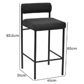 Harper &amp; Hindley 65cm Marcella Boucle Bar Stools