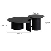 Harper &amp; Hindley 2 Piece Elara Coffee &amp; Side Table Set