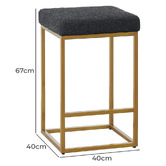 Harper &amp; Hindley 67cm Greta Boucle Bar Stool