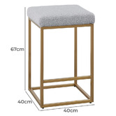Harper &amp; Hindley 67cm Greta Boucle Bar Stool