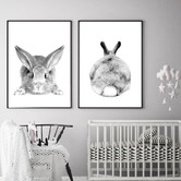 Campana Collective Set of 2 Mr Cottontail Unframed Paper Prints