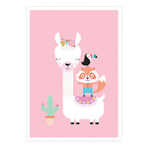 Campana Collective Lulu Llama Printed Wall Art