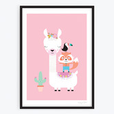 Campana Collective Lulu Llama Printed Wall Art