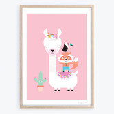 Campana Collective Lulu Llama Printed Wall Art