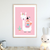 Campana Collective Lulu Llama Printed Wall Art