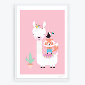 Campana Collective Lulu Llama Printed Wall Art