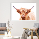 Campana Collective Hairy Highland Cow Printed Wall Art