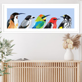 Campana Collective Australian Backyard Birds Panorama Printed Wall Art
