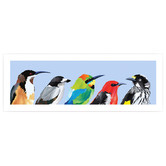 Campana Collective Australian Backyard Birds Panorama Printed Wall Art