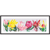 Campana Collective Colourful Blooms Panorama Printed Wall Art