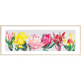 Campana Collective Colourful Blooms Panorama Printed Wall Art