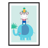 Campana Collective Eddy Elephant Printed Wall Art